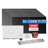 Système d'alimentation solaire hybride commercial connecté au réseau avec contrôleur MPPT, kit de stockage solaire domestique 20-50 kW, garantie 10 ans