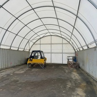 Abri dôme de qualité commerciale 6m L x 6m L avec couverture en tissu 750gsm, système de verrouillage par torsion, sans soudure