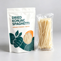 Pâtes spaghetti de konjac séchées sans gluten, instantanées, faibles en glucides, substitut de repas, cuisson en 10 minutes, emballage sous vide, en vrac
