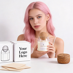 <span class=keywords><strong>Candele</strong></span> Profumate in Sughero a Forma di Sfera di Grande Capacità per Decorazione Interna Senza Fumo - Product Image 1