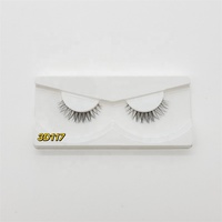 Cils transparents sans cruauté animale de Qingdao, marque privée, en fibre PBT coréenne, avec bande invisible, styles courts