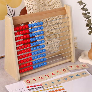 Abacus en bois, cadre de calcul mathématique, jeu de puzzle éducatif pour enfants, garçons et filles, <span class=keywords><strong>développement</strong></span> de l'apprentissage - Product Image 4