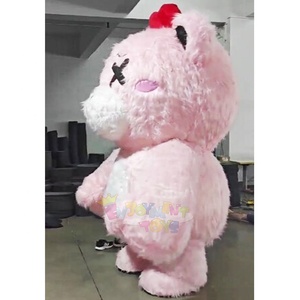 Di alta qualità CE peluche gonfiabile carino rosa <span class=keywords><strong>orso</strong></span> mascotte Costume di San Valentino in maschera per la festa - Product Image 6