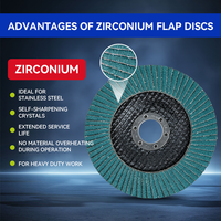 Disques à lamelles abrasifs Scirpion Star T27/T29 en oxyde d'aluminium et zircone W860 115mm 40 # ~120 #   Polissage de l'acier inoxydable à dureté moyenne