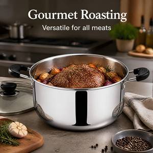 Ensemble cadeau de 5 pièces, batterie de cuisine en acier inoxydable, casserole avec poignée et couvercle transparent - Product Image 4