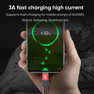 Miccell 60W Phổ USB Cáp Kim Loại Nylon Bện 3A Nhanh Chóng Sạc USB C Cáp Dữ Liệu Pd C Để C 60W Cáp USB - Product Image 4