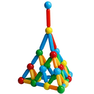 Other Educational Toys 2023 Hot Selling Kids Montessori Magnetic Rod Sticks And Balls Magnet Toy Building Blocks For Children