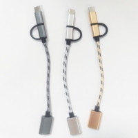 2025 nouveauté Portable Android OTG Type C adaptateur Micro USB câble convertisseur 2 en 1 USB3.0 pour téléphones mobiles