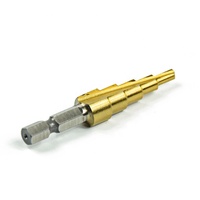 Foret étagé HSS à queue hexagonale, revêtement titane, 4-12 mm, pour perçage de métaux