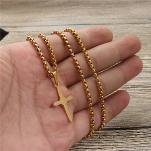 <b>Cross</b> Pendant Necklace Zinc Alloy Unisex Gift Jewelry - Product Image 2