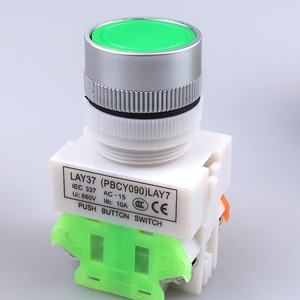 LAY37-11BN สวิตช์ปุ่มกดแบบหัวแบน ล็อคตัวเอง 220V สีแดง 1NO 1NC - Product Image 5