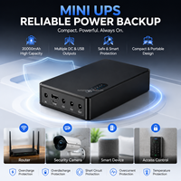 Niuniu QX-606 Mini UPS Tiga Fasa untuk Router dan Modem Baterai Lithium 20000mAh Catu Daya Cadangan Online