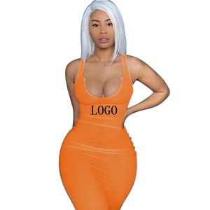 Của phụ nữ cotton không tay thấ<span class=keywords><strong>p</strong></span>-cắt ăn mặc giản dị đàn hồi tậ<span class=keywords><strong>p</strong></span> thể dục thời trang rắn màu trắng Skinny Bodycon Mini Dresses thoáng khí - Product Image 3