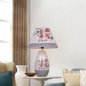 LED sáng tạo và cá nhân theo phong cách đồng quê nghiên cứu phòng khách và trang trí phòng ngủ đèn bàn gốm đơn giản và hiện đại - Product Image 3