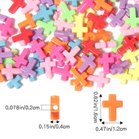 Accessoires de bricolage en acrylique couleur macaron, perles brillantes à trou vertical pour bracelets, pendentifs et épingles à cheveux