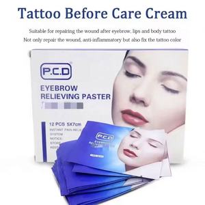 12pcs/box Plastic PCD <strong>Tattoo</strong> Beforecare <strong>Cream</strong> <strong>for</strong> Eyebrow Lip Relieving Pain Lip Mask Microblading Permanent - Product Image 1