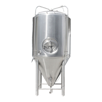 5000L Stainless Steel Beer Fermenter Conical Cooling Jacket Tank