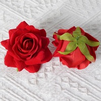 KEWEI 1053 Meilleure vente Tête de rose artificielle en velours simple et colorée pour décoration intérieure