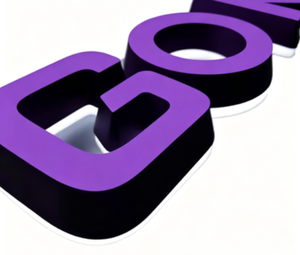 Insegna Luminosa <span class=keywords><strong>a</strong></span> LED 3D <span class=keywords><strong>in</strong></span> Acciaio Inox con Fori Punzonati, Lettere Illuminate Frontalmente per Pubblicità Esterna Aziendale - Product Image 1