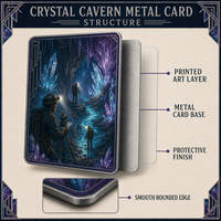 Carte de collection personnalisée en métal, série Crystal Cavern, impression HD, souvenir, cadeau, vente en gros, usine OEM ODM