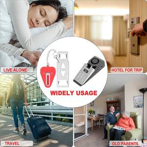 WEIJU serrure de porte Portable et alarme d'arrêt de porte, <span class=keywords><strong>Kit</strong></span> de porte de sécurité à double Protection pour hôtel voyage <span class=keywords><strong>maison</strong></span> appartement <span class=keywords><strong>maison</strong></span> - Product Image 6