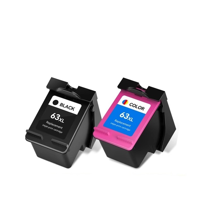 Hp63 63XL Full Color Black Refillable Remanufactured for Cartridge 100% Compatible Chip for Deskjet 1112 2130 2132 3630 2131