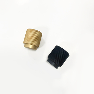 Aluminum Gold Black Knurled Cabinet <strong>Door</strong> <strong>Knob</strong> Drawer Handle for Kitchen Bedroom Dresser-Modern Design Villa Outdoor Use Durable - Product Image 1