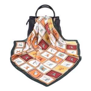 وشاح رأس نسائي مطبوع عليه زهور بلون الربيع وشاح قطني بشعور فسكوزي وشاح مطبوع إكسسوار أنيق - Product Image 4