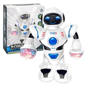 2023 nuovo Robot da ballo elettrico giocattolo educativo per bambini con luci a LED e musica per bambini