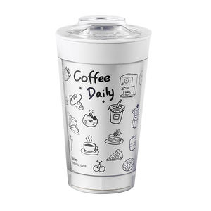 แก้วกาแฟกระดาษติดผนังสองชั้นแบบถอดออกได้แก้วมักใส่กาแฟพลาสติกแบบทำมือแก้วกาแฟสำหรับเดินทางกระดาษ - Product Image 6