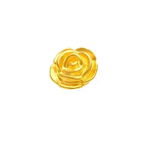 24K gold 999 подвеска в форме розы дизайнерские Чарующее ювелирное ожерелье "сделай сам" 3D с принтом Золотая подвеска