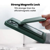 Étui Portefeuille Magnétique en Cuir PU avec Support pour Téléphone Portable Compatible MagSafe pour iPhone 12/13/14/15/16/17/18