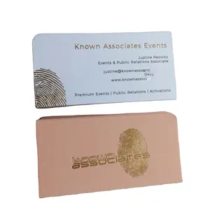 High quality gold foil hot stamping paper business card printing on white paper card CMYK Mixed Color