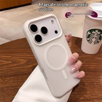 Coque de téléphone magnétique deux-en-un en TPU pour iPhone 18 17 16 15 14 13 12 11 Pro Max, design mat effet gelée, protection anti-chute