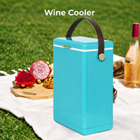 Glacière rigide portable 10L, maintien au froid 48 heures, seau à glace isotherme en acier inoxydable avec poignée pour camping en extérieur