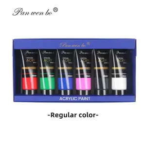 Panwenbo di alta qualità 18 colori Set di vernice acrilica permanente fai da te colorato Set di vernice acrilica personalizzata