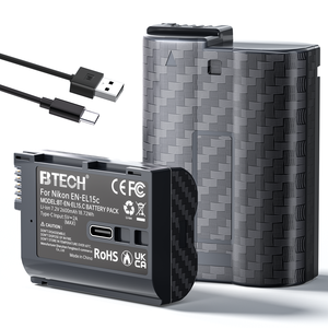 Btech En EL15C แบตเตอรี่กล้อง TYPE-C 2600มิลลิแอมป์ต่อชั่วโมงสำหรับ <span class=keywords><strong>Nikon</strong></span> Z8 <span class=keywords><strong>Z7</strong></span> Z6 Z62 Z63 Z5 SLR กล้อง CE ROHS FCC - Product Image 6
