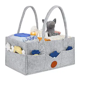 Portable Diaper Holder Organizer Felt Baby Nursery Diaper Caddy Storage Bag Basket Diaper Caddy Organizer For Baby