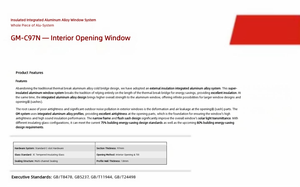 <span class=keywords><strong>Fenêtre</strong></span> à système en alliage d'aluminium à ouverture vers l'intérieur à quadruple vitrage - Product Image 4