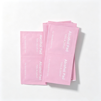 Tampons pré-imprégnés d'alcool à 70 %, boîte rose, tampons pré-imprégnés d'alcool rose 6*3mm 2 plis
