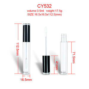 Tubos de Brillo Labial de Plástico de 3.5ml con MOQ Bajo, Logotipo Personalizado, <span class=keywords><strong>Precio</strong></span> al por Mayor de Guangdong, Tubos para Brillo Labial y Bálsamo Labial - Product Image 2