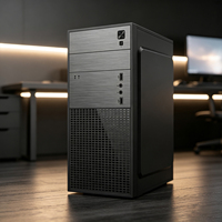 Boîtier PC Gaming Meway MicroATX Mid Tower à Prix Usine, Compatible Cartes Mères Micro-ATX/ITX, 4 Slots d'Extension, Support GPU 250mm, 2