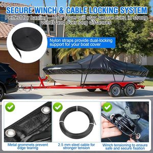 Funda Protectora Reforzada OBD para Embarcaciones de Tres Puestos, Casco en Forma de V, Resistente al Agua, Remolcable, Nueva Funda de Repuesto - Product Image 5