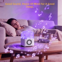 Mini veilleuse élégante pour chambre et salon avec télécommande, effet d'ondulation de l'eau et éclairage d'ambiance pour haut-parleur, 16 couleurs