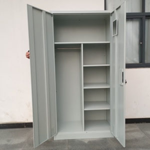 Casier métallique sur mesure à 2 portes, <span class=keywords><strong>armoire</strong></span> de rangement en acier pour vêtements avec clé et penderie pour <span class=keywords><strong>vestiaire</strong></span> scolaire ou de gymnase - Product Image 2