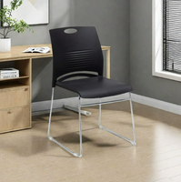 Chaise de formation empilable en plastique de qualité commerciale, résistante aux taches, pour conférences, bureaux, écoles, séminaires et événements
