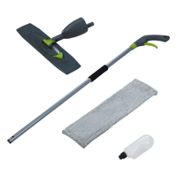 Vadrouille pulvérisatrice en gros avec bouteille rechargeable, pédale de déclenchement, et tampon en microfibre pour le nettoyage des sols domestiques