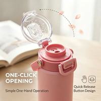 Bouteille d'eau réutilisable 2-en-1 avec couvercle à paille et bec verseur, en acier inoxydable isotherme sous vide, avec poignée de transport, pour le sport, l'école et les voyages