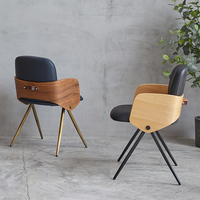 Chaises de salle à manger pour espaces commerciaux, cafés, bureaux et chaises en bois massif, chaises de salle à manger de style industriel nordique