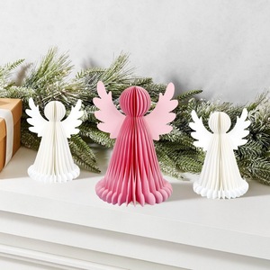 Mini Adorno de Árbol de Navidad de Papel en Forma de Panal, Decoración Festiva 3D para la Nochebuena, Decoración para el Chimenea - Product Image 2